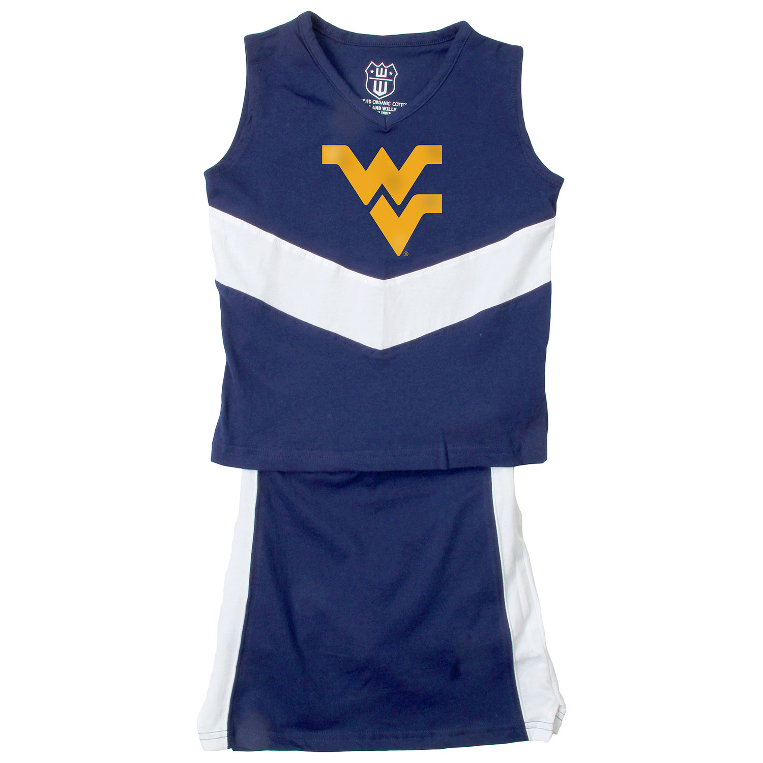 Wes And Willy West Virginia Mountaineers Girls and Toddlers Cheer Set