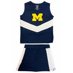 Wes And Willy Michigan Wolverines Girls and Toddlers Cheer Set