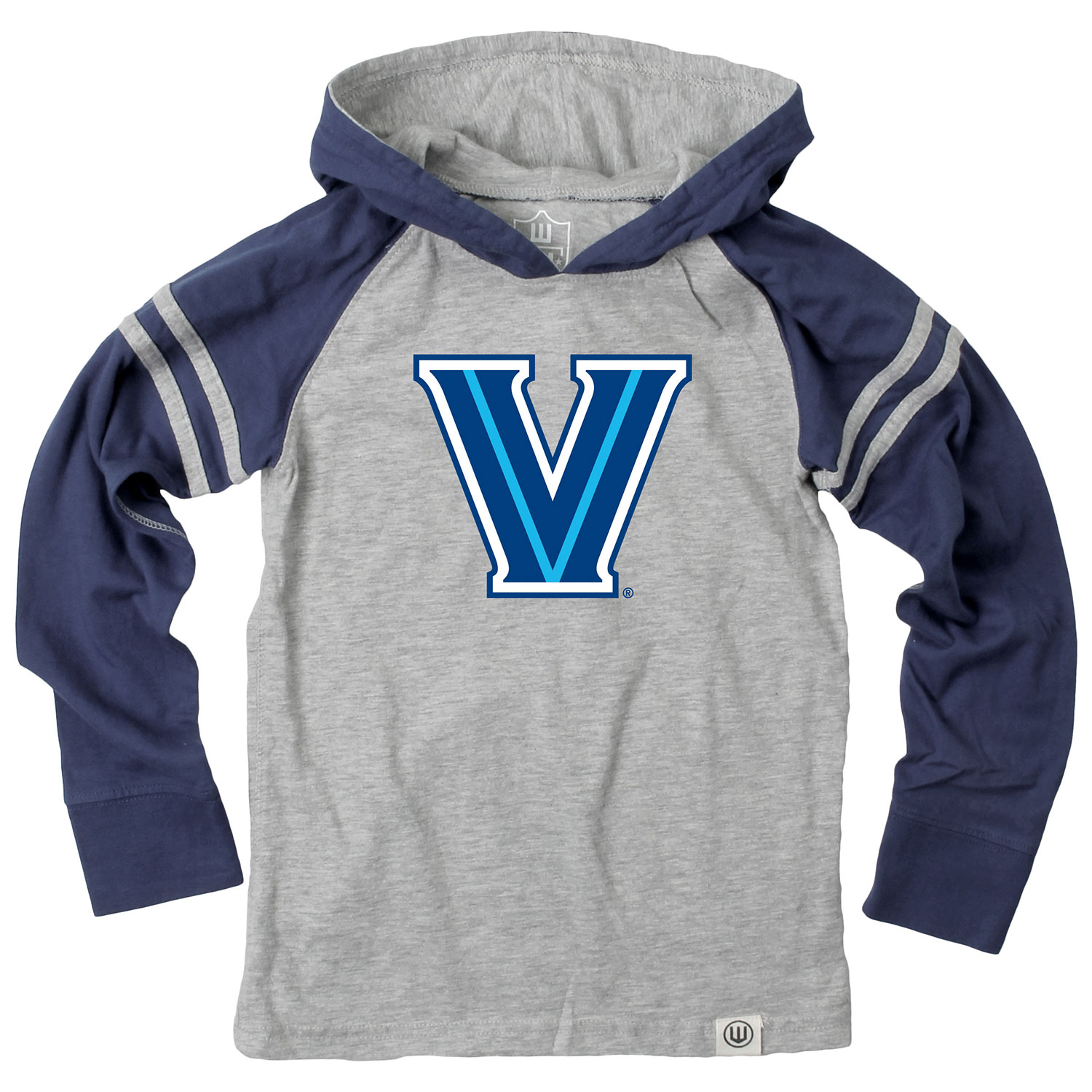 Wes And Willy Villanova Wildcats Youth Boys Long Sleeve Striped Hooded T-Shirt