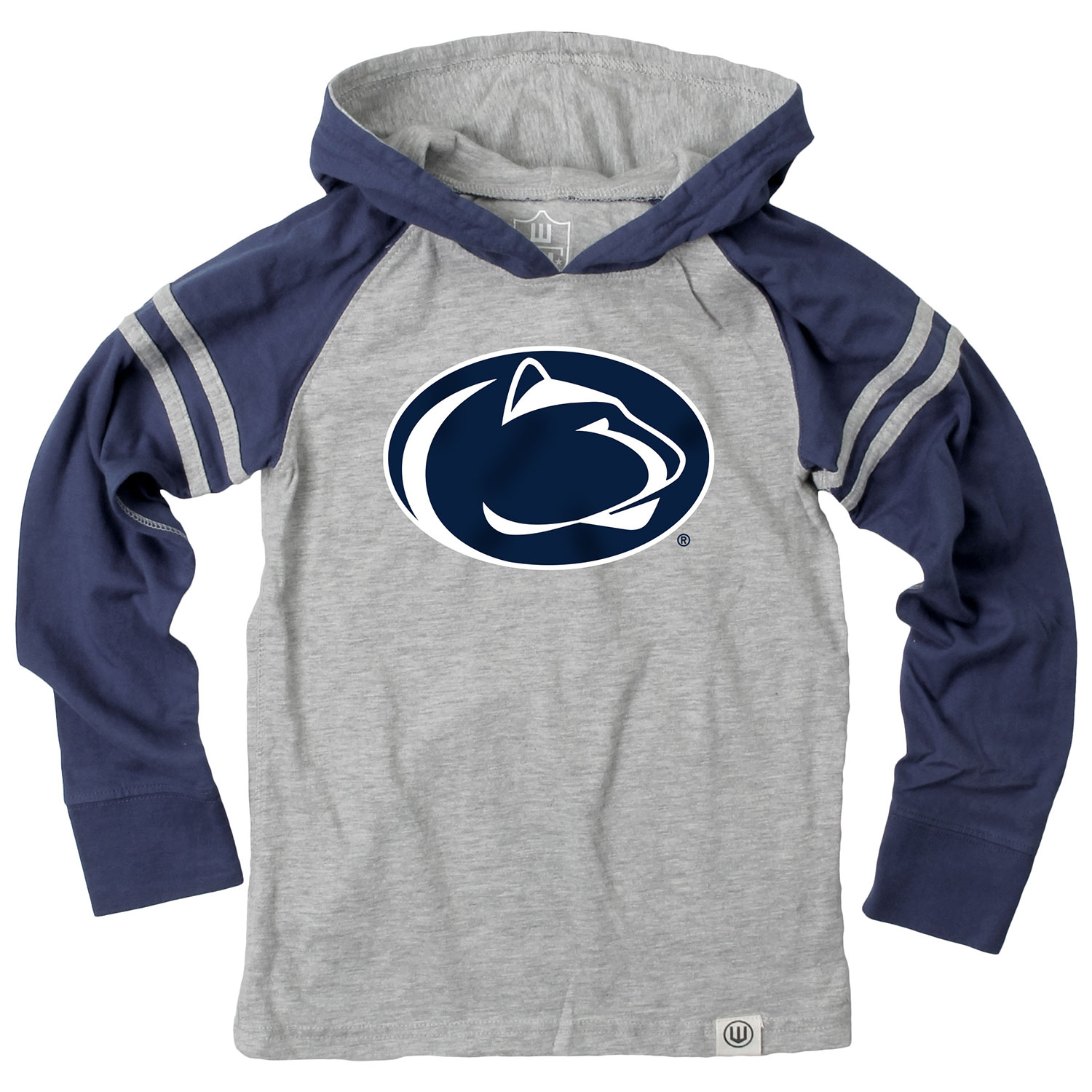 Wes And Willy Penn State Nittany Lions Youth Boys Long Sleeve Striped Hooded T-Shirt