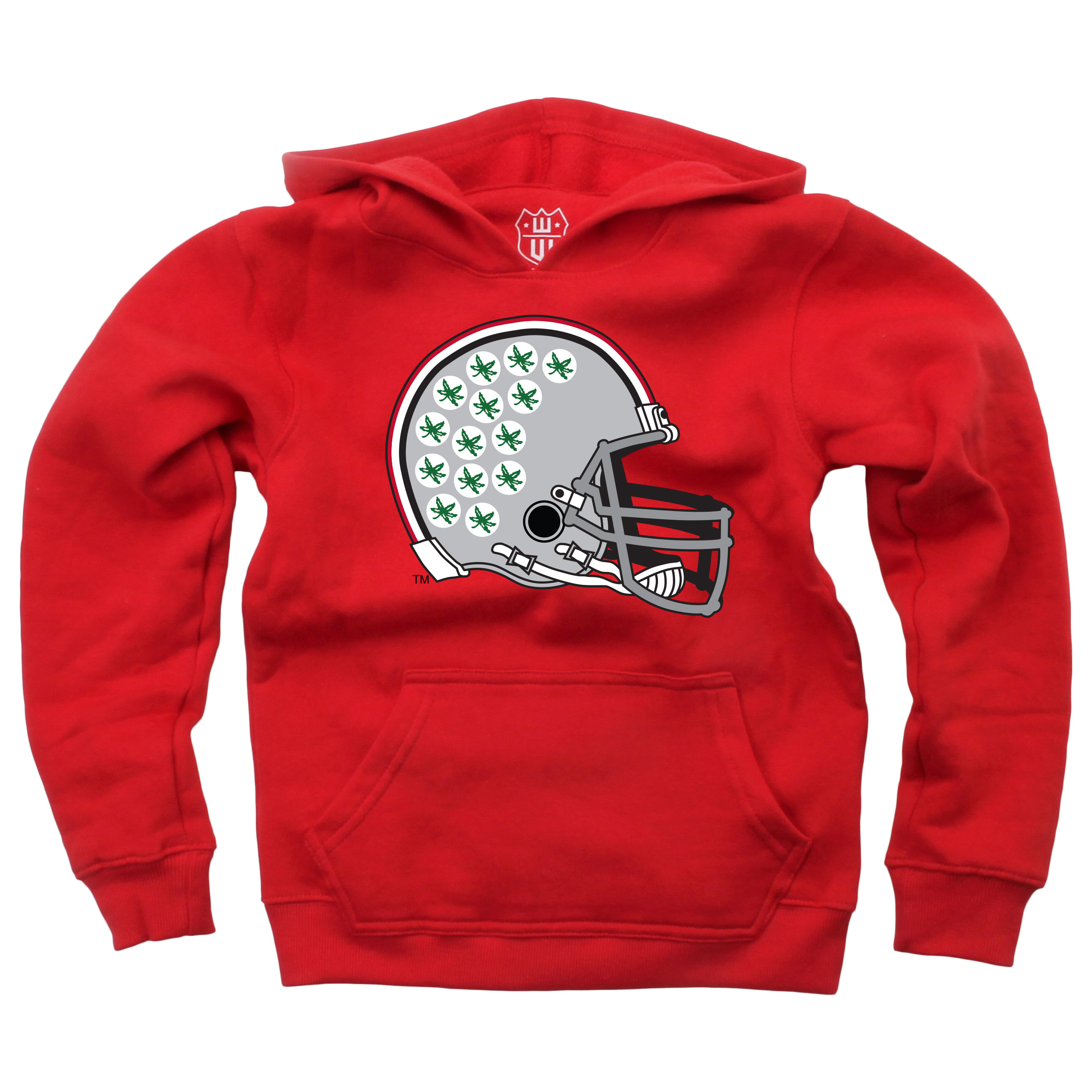 Wes And Willy Ohio State Buckeyes Youth Boys Helmet Logo Pullover Hoodie