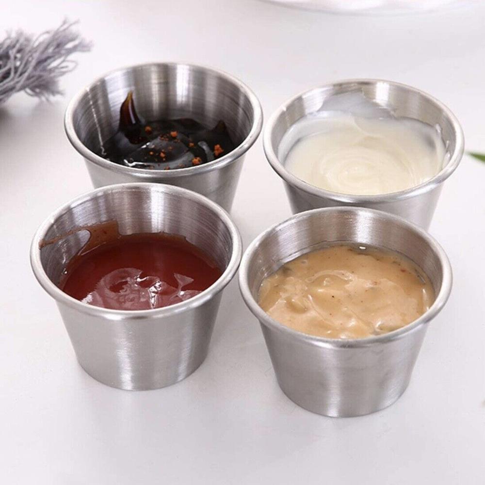 Stock Preferred Sauce Cups Stainless Steel Condiment Portion Cup 2.5 oz 12 pieces cup