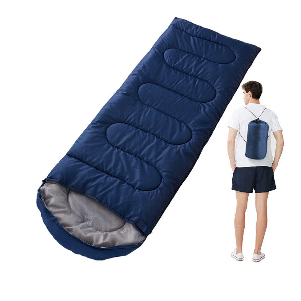 Stock Preferred Sleeping Bag Outdoor Travel  Camping Envelope Waterproof Dark Blue