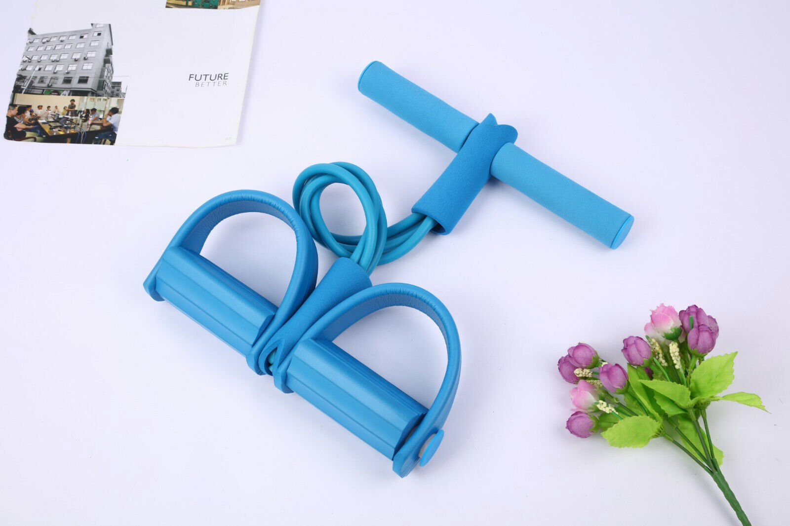 Stock Preferred Multi Function Fitness Pedal Puller Band in Blue
