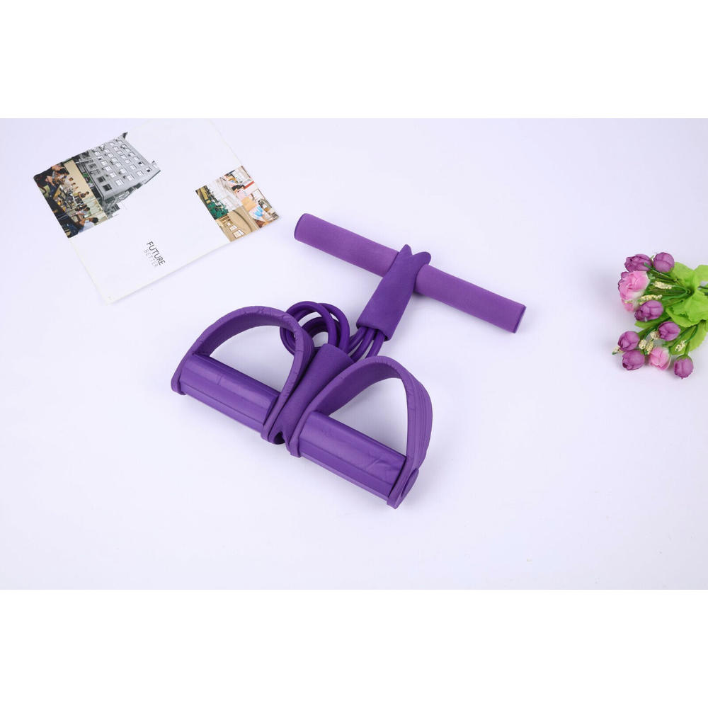 Stock Preferred Multi Function Fitness Pedal Puller Band in Purple