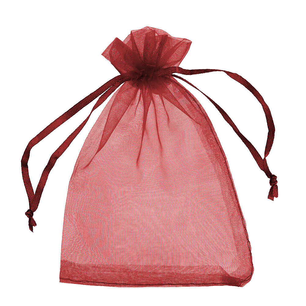 Stock Preferred Organza Wedding Party Favor Gift Sheer Bags Pouches in 200-Pieces 5"x7" Red