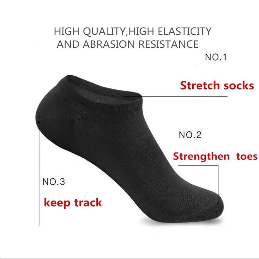 Stock Preferred 3Pairs Cotton Crew Socks Low Cut Black