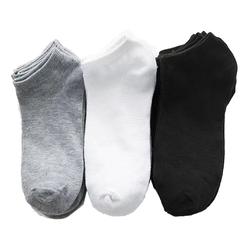 Stock Preferred 3Pairs Cotton Crew Socks Low Cut Black