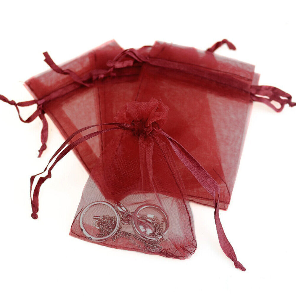Stock Preferred Organza Wedding Party Favor Gift Sheer Bags Pouches in 200-Pieces 4"x6" Red