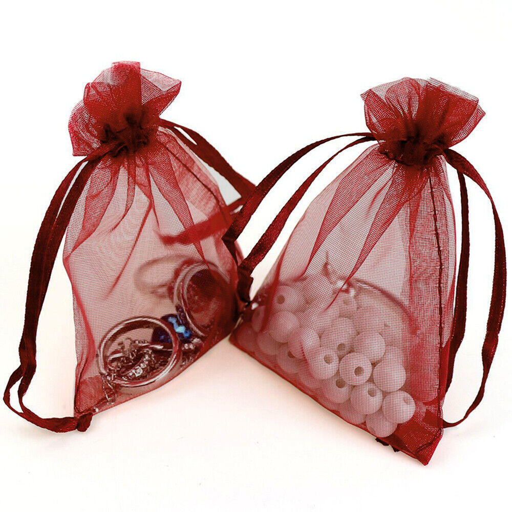 Stock Preferred Organza Wedding Party Favor Gift Sheer Bags Pouches in 200-Pieces 4"x6" Red