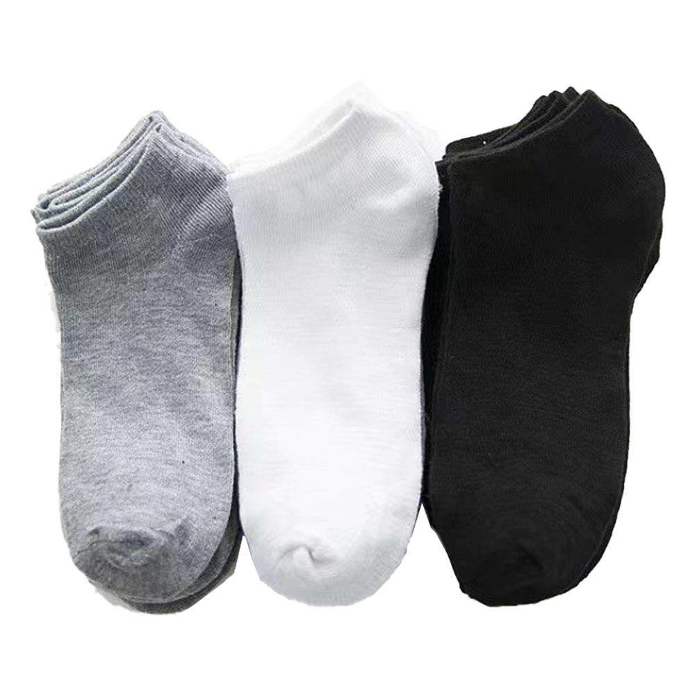 Stock Preferred 3Pairs Cotton Crew Socks Low Cut Grey