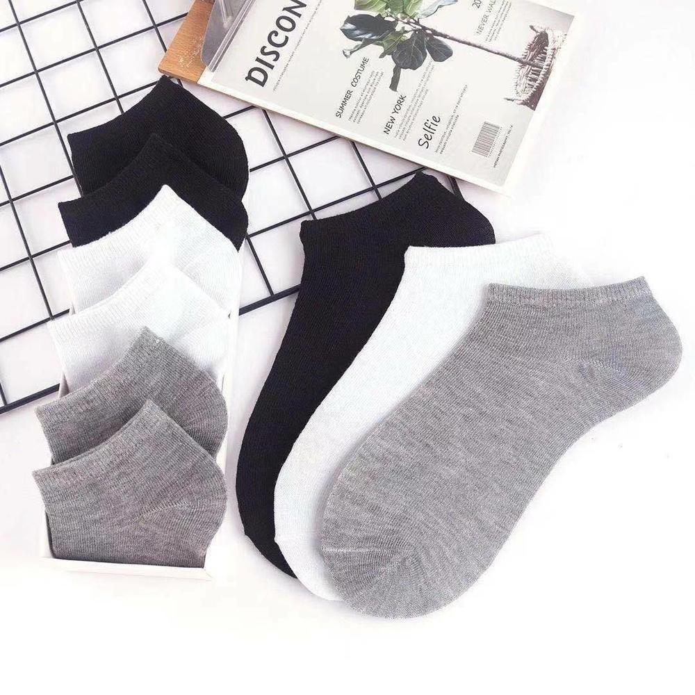 Stock Preferred 3Pairs Cotton Crew Socks Low Cut Mixed