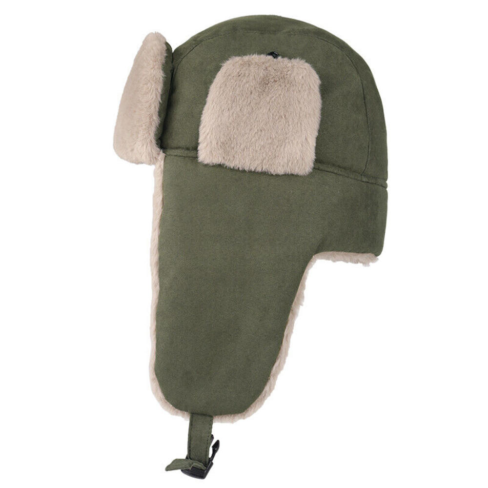 Stock Preferred Winter Windproof Warm Ear Flap Cap Trapper Hat in Army Green