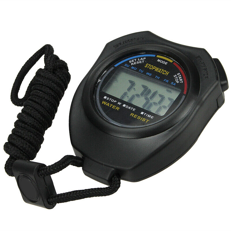 Stock Preferred Waterproof Digital LCD Stopwatch Sports Counter Chronograph Timer 1 Pc