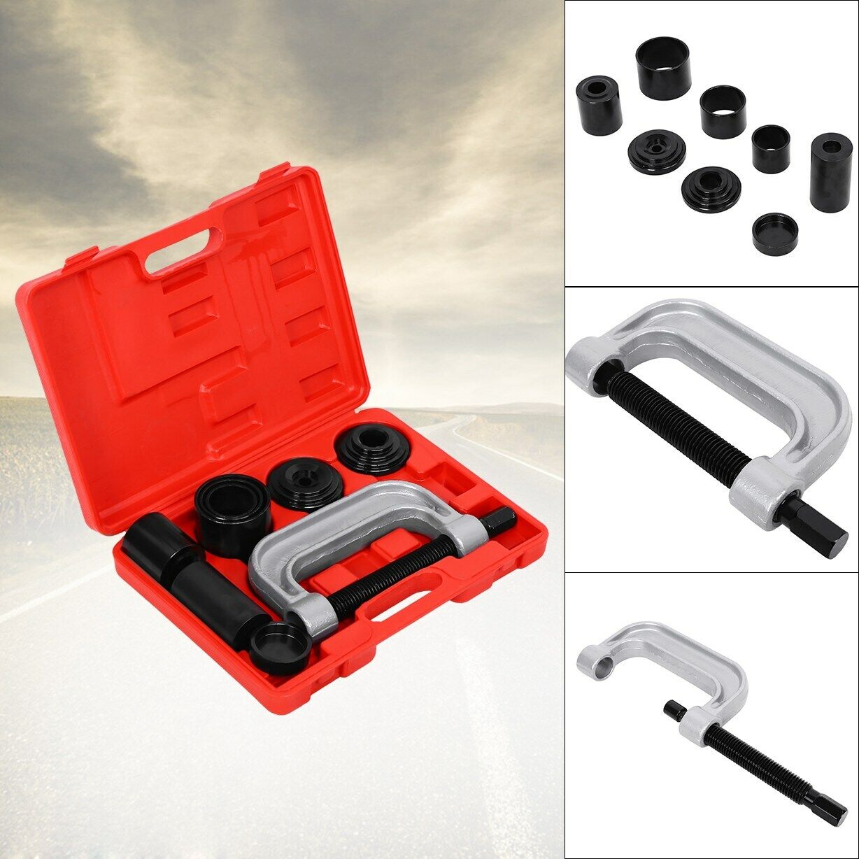 Stock Preferred 4 in 1 Ball Joint Press and U Joint Removal Tool Kit with 4x4 Adapters