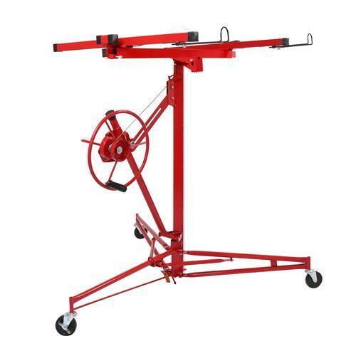 Stock Preferred Drywall Lifter Panel Hoist Jack Rolling Caster Red