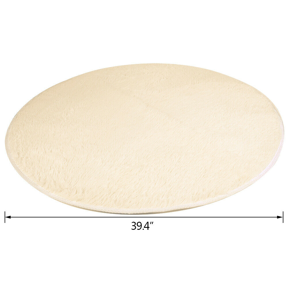Stock Preferred Fluffy Round Rug Super Soft Floor Mats 39.4 Inch