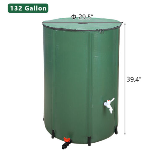 Stock Preferred Rain Barrel Water Collector Storage Tank 132 Gallon Green