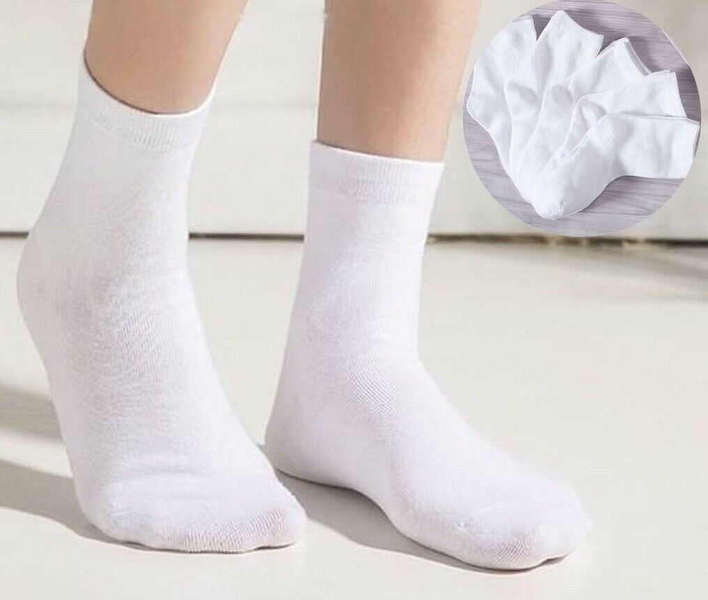 Stock Preferred 12 Pairs Kids Ankle Crew Cotton Socks Casual Size 4-6 Random Mix