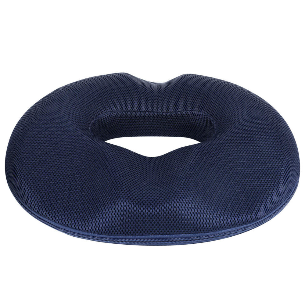 Stock Preferred Memory Foam Pillow Hemorrhoid Tailbone Cushion Navy Blue