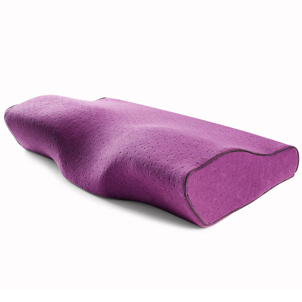 Stock Preferred Contour Cervical Memory Foam Bed Pillow Support Purple