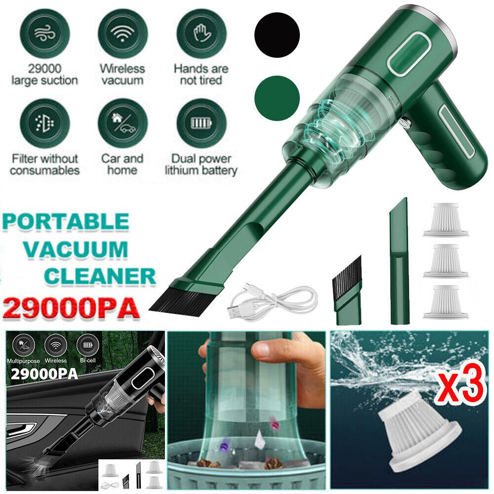Stock Preferred Cordless Handheld Vacuum Cleaner Small Mini Portable Car Home Wireless Green