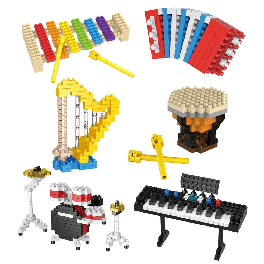 Fun Little Toys 12 Boxes Mini Music Building Blocks Instruments Set