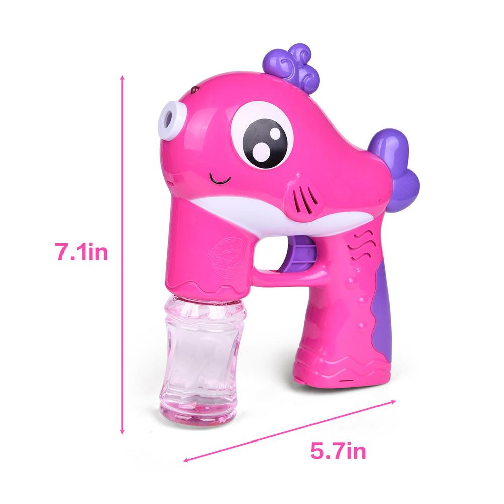 Fun Little Toys 2 Pcs Bubble Guns 4 Bottles Bubble Solutions for Kids