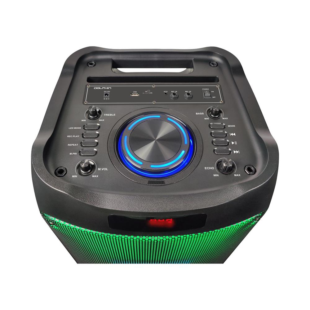 Dolphin SPF-1212R Powerful Sound & BASS 5100W | Portable Rechargeable Big Party Speaker | Dual 12