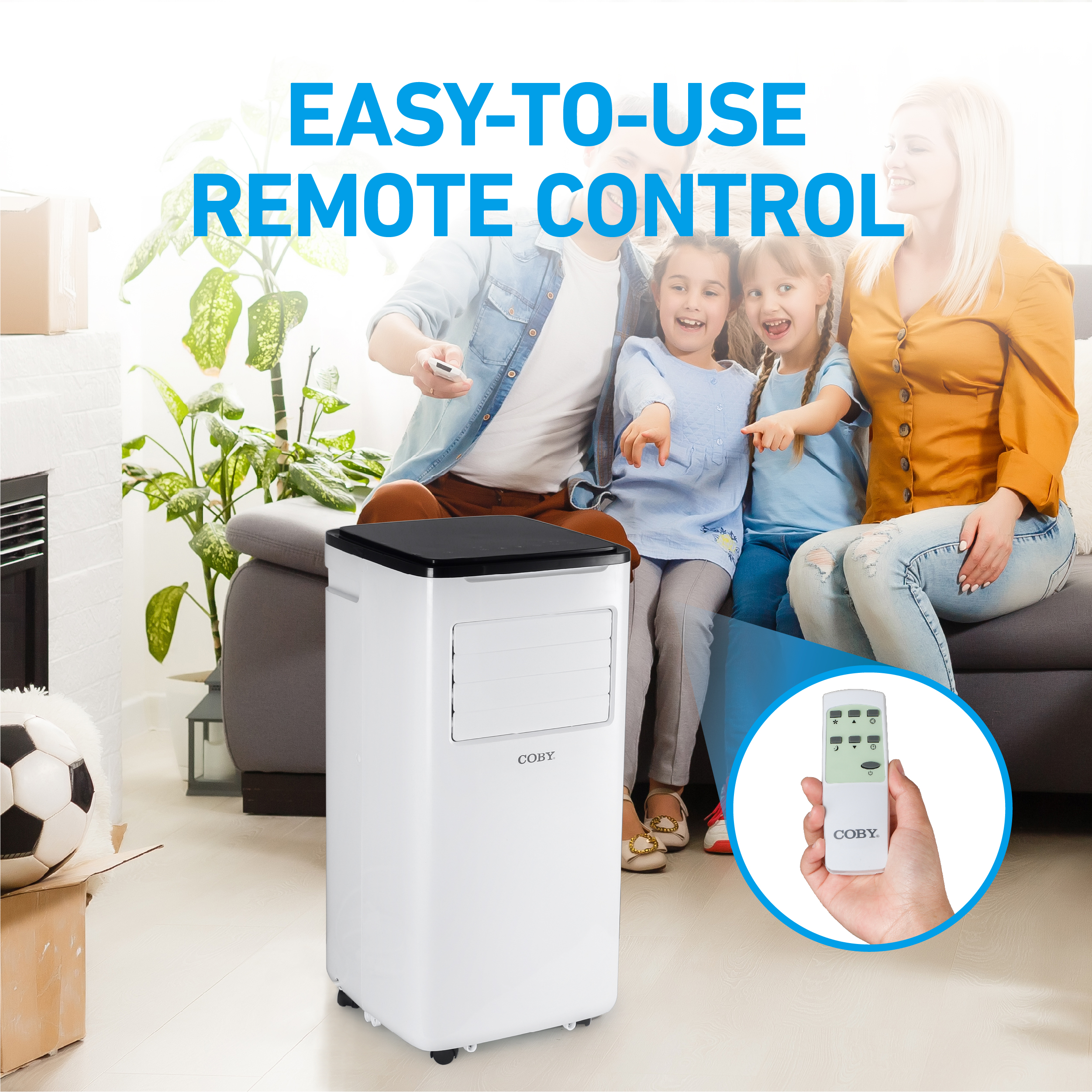 COBY Portable Air Conditioner 3-in-1 AC Unit, Dehumidifier & Fan, Air Conditioner 10,000 BTU Portable AC Unit