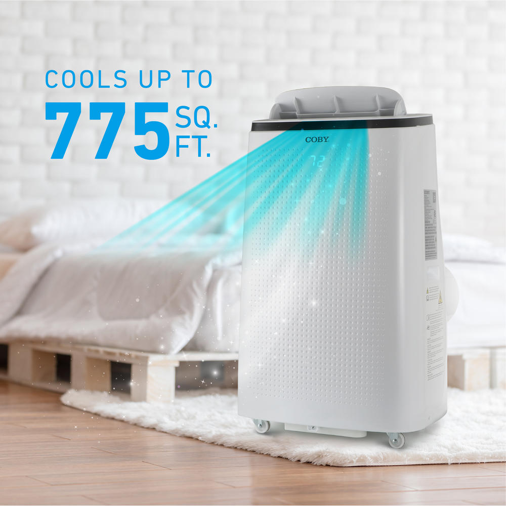 COBY Portable Air Conditioner 3-in-1 AC Unit, Dehumidifier & Fan, Air Conditioner 15,000 BTU Portable AC