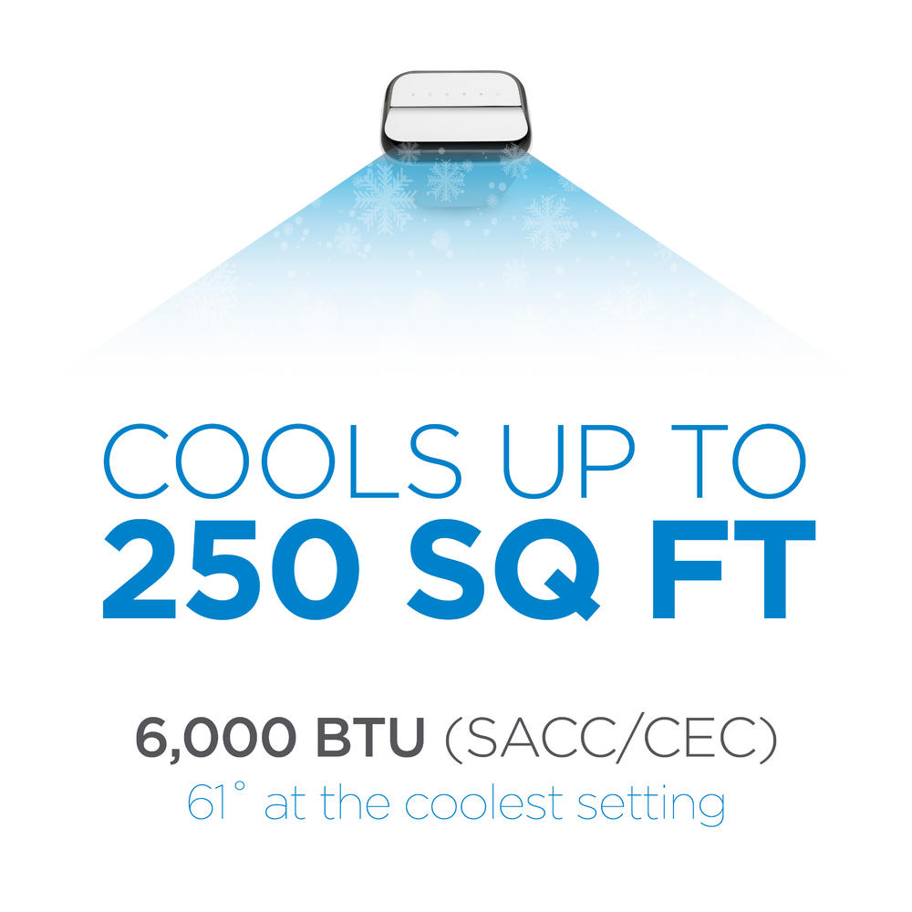 COMMERCIAL COOL 6,000 BTU SACC/CEC (10,000 BTU ASHRAE) Portable Air Conditioner with Remote Control, White