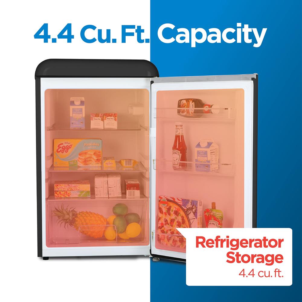 Commercial Cool 4.4 Cu. Ft. Retro Refrigerator,Black