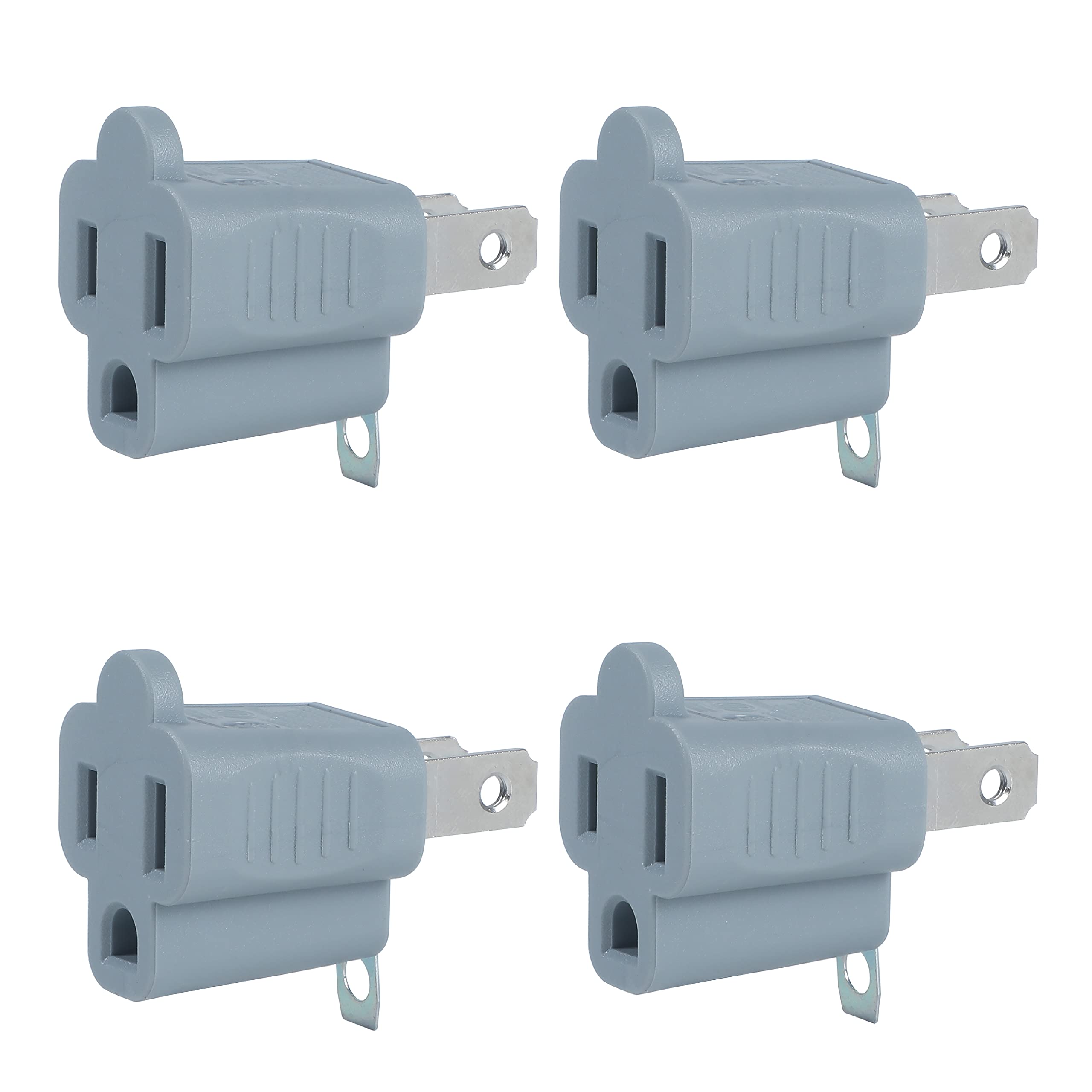 Coby 2 Prong To 3 Prong Outlet Adapter – 4 Pack