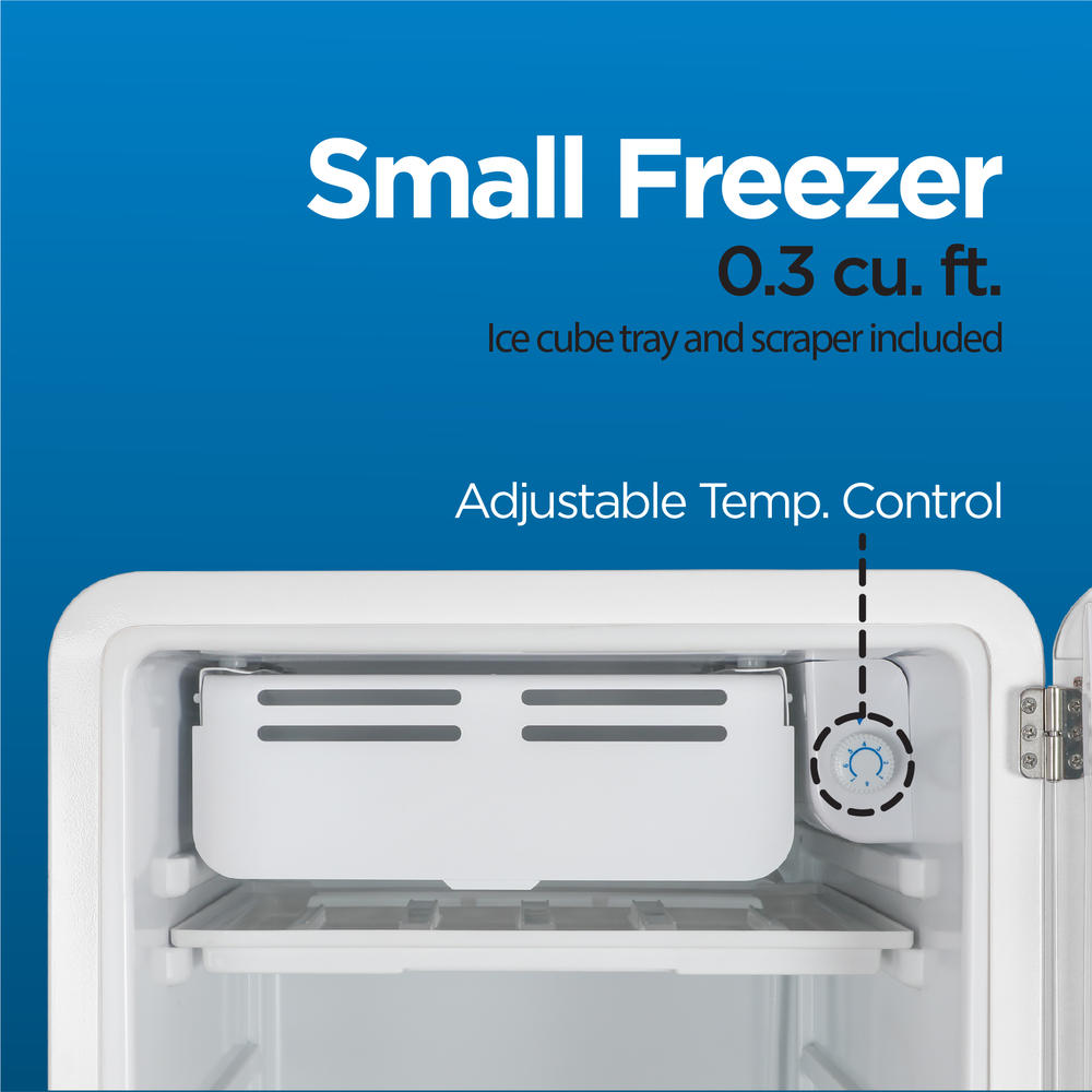 Commercial Cool 3.2 Cu. Ft. Retro Refrigerator,White