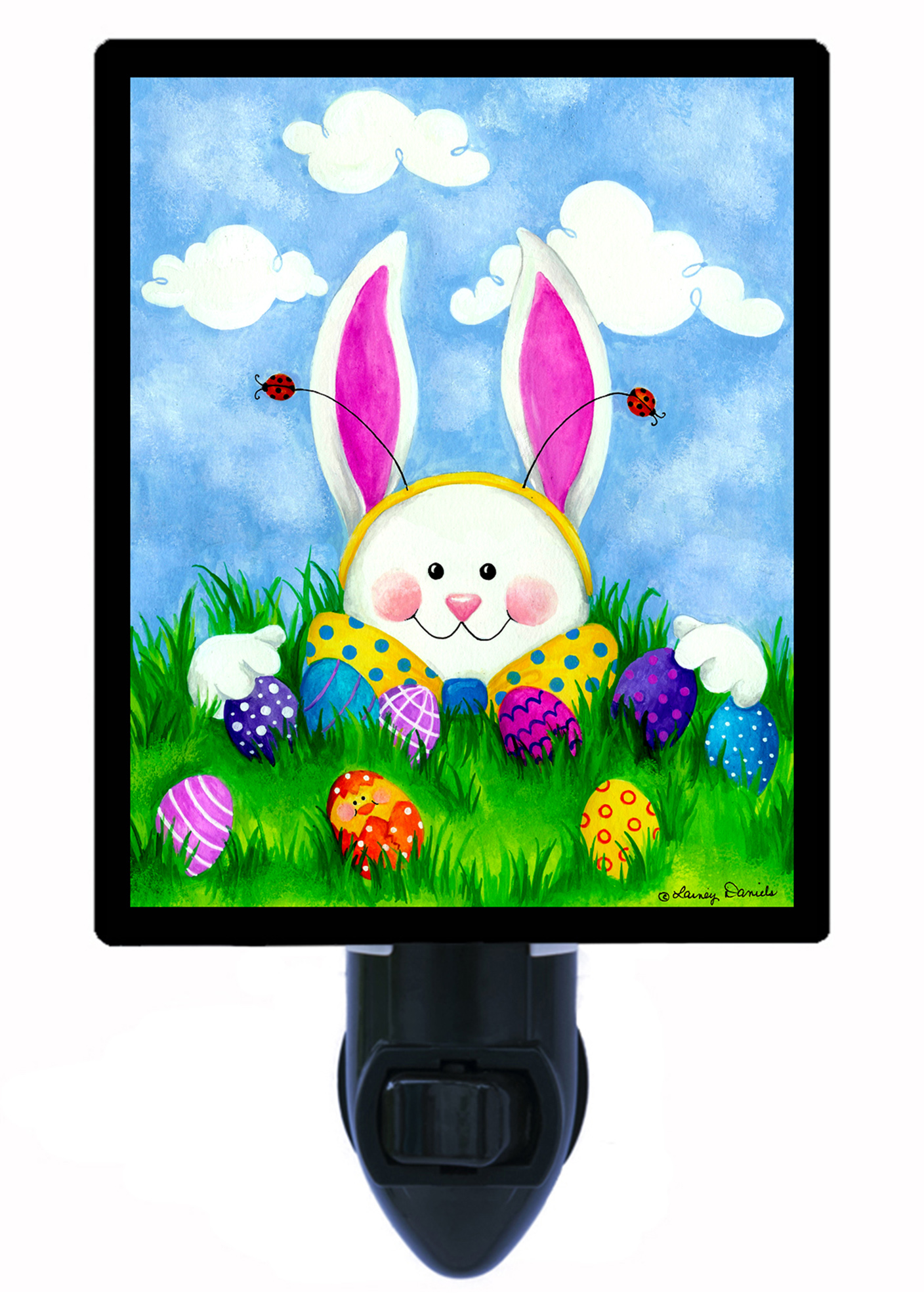 Night Light Designs Easter Decorative Photo Night Light. Bunny Eggs. Light Comes with Extra 4 Watt Bulb.