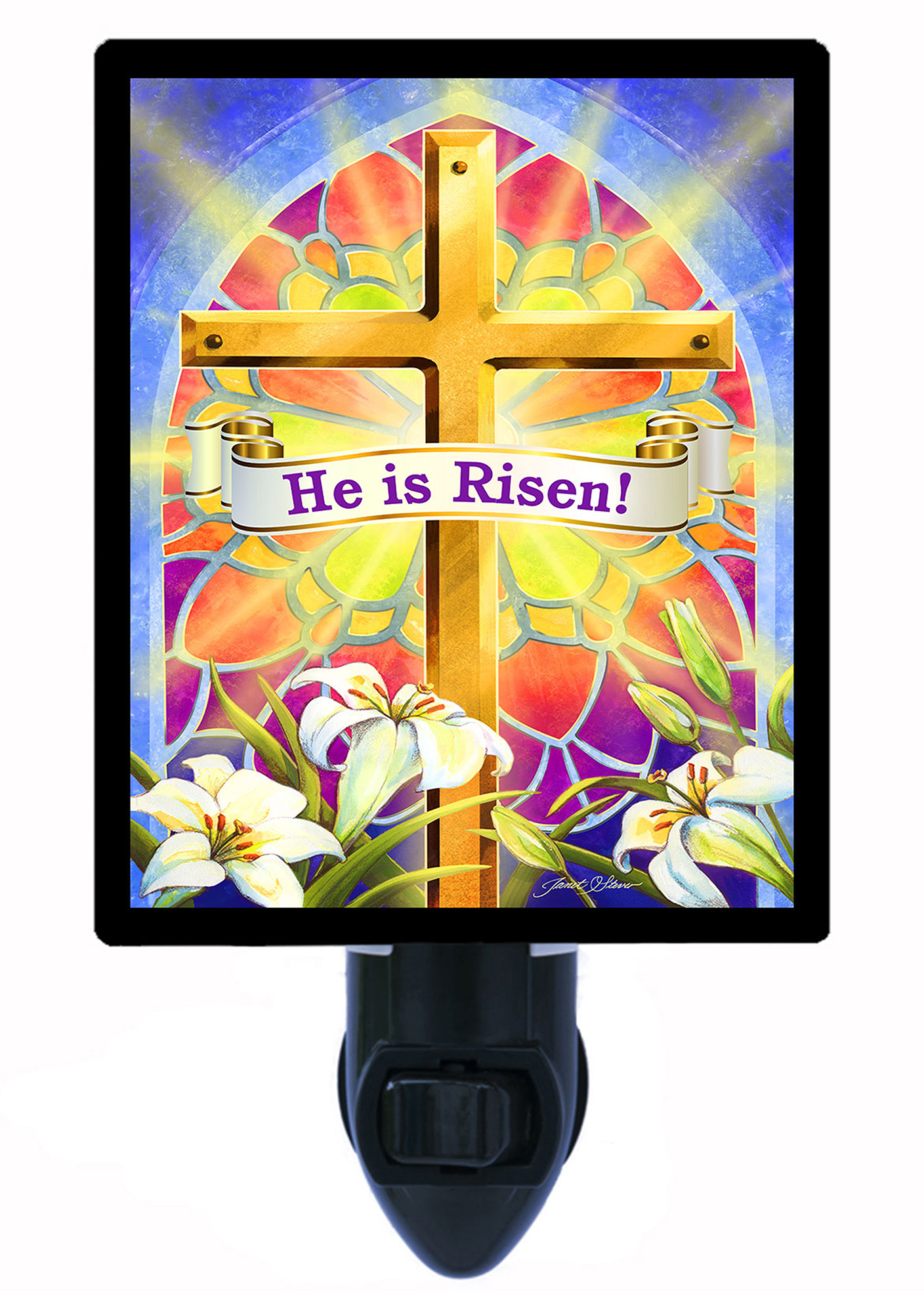 Night Light Designs Easter Decorative Photo Night Light. Easter Reflections. Light Comes with Extra 4 Watt Bulb.