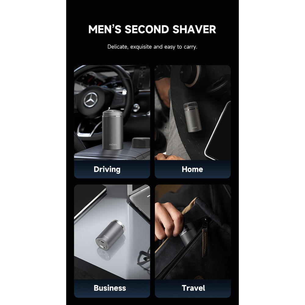 ENCHEN Z3 Travel Electric Shaver, Portable Electric Razor with 6-Blade System