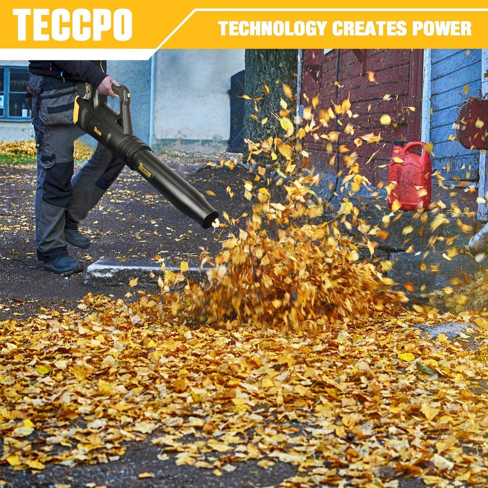 TECCPO Cordless Leaf Blower 20V, 85MPH 310CFM Air Volume, Dual Speed