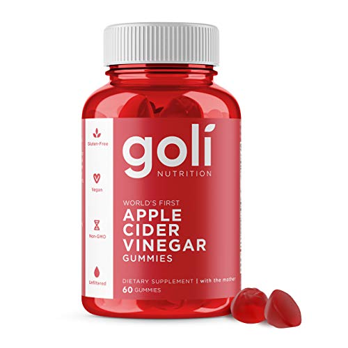 Goli Apple Cider Vinegar Gummy Vitamins by Goli Nutrition - Immunity & Detox - (1 Pack, 60 Count, with The Mother, Gluten-Free, Vegan