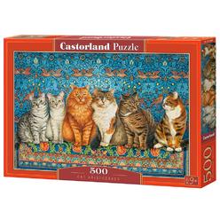 CASTORLAND 500 Piece Jigsaw Puzzle, Cat Aristocracy, Animal puzzle, Fluffy Team, Pet Puzzles, Cat Puzzles, Adult Puzzles