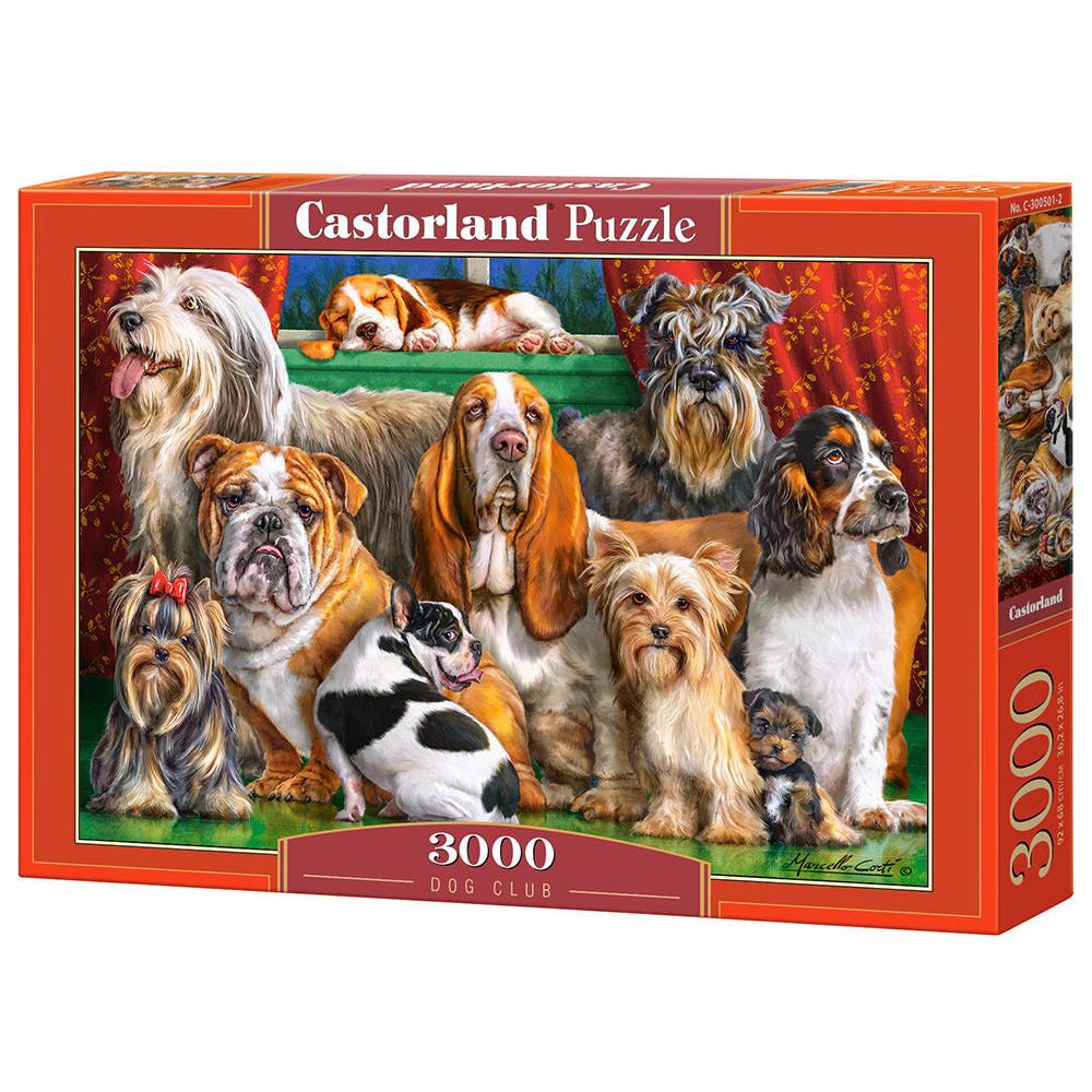 CASTORLAND 3000 Piece Jigsaw Puzzles, Dog Club , Dog Lovers Puzzle, Animal puzzle, Many Dog Breeds, Adult Puzzle