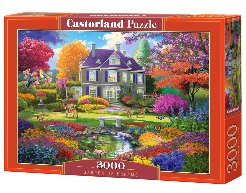 CASTORLAND 3000 Piece Jigsaw Puzzles, Garden of Dreams, Idyllic paradise, Colorful puzzles, Adult Puzzle, Castor