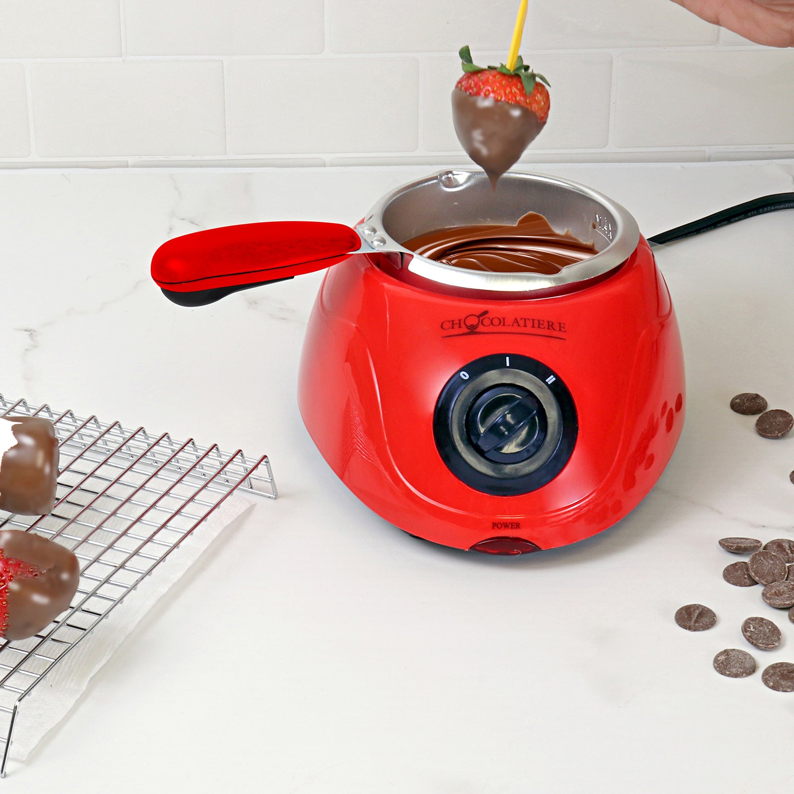 Total Chef Chocolatiere Chocolate Melter and Fondue Pot, 8.8 oz (250 g)