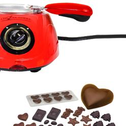 Total Chef Koolatron Total Chef Chocolatiere Electric Chocolate Fondue/Melting Pot and Candy Making Kit, 8.8 oz (250 g) Capacity, with 32-Piece Acces