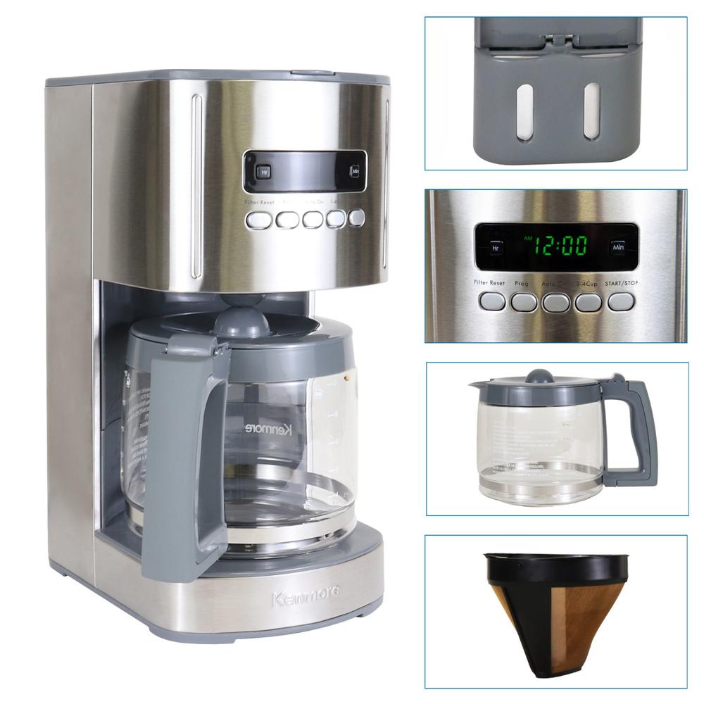 Kenmore Aroma Control Programmable 12-cup Coffee Maker, Stainless Steel