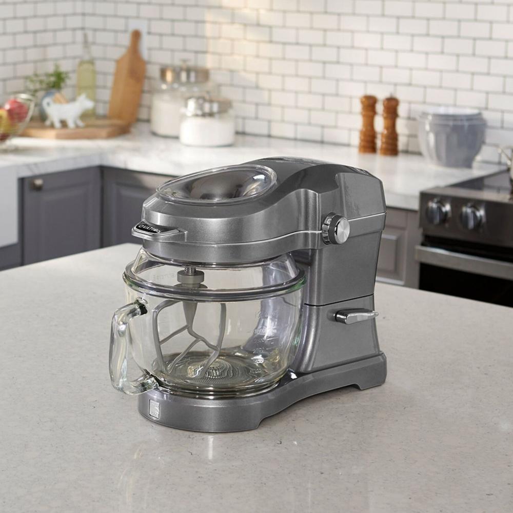 Kenmore Elite Ovation 5 qt Stand Mixer with Pour-In Top, 500W, Grey