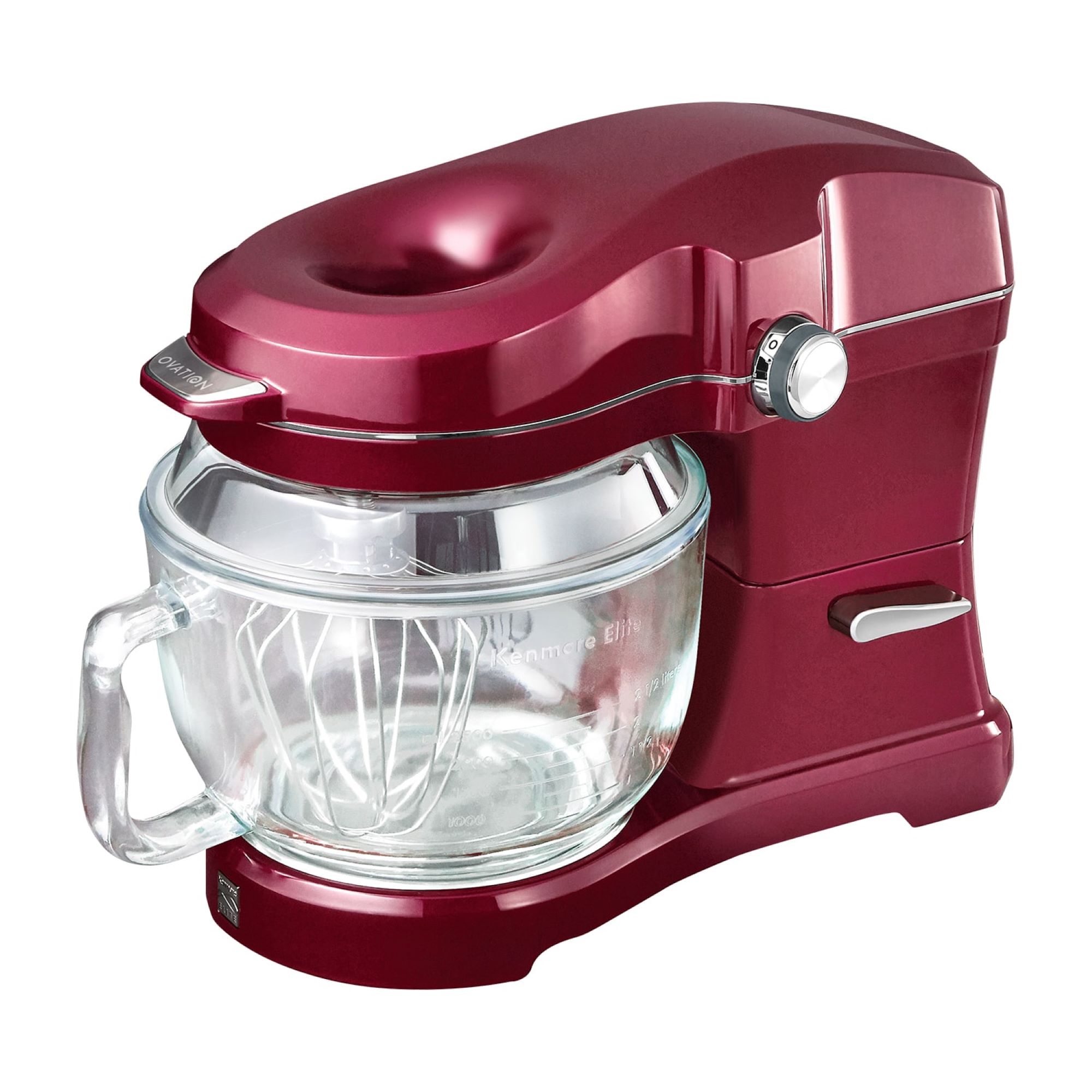 Kenmore Elite Ovation 5 qt Stand Mixer with Pour-In Top, 500W, Red
