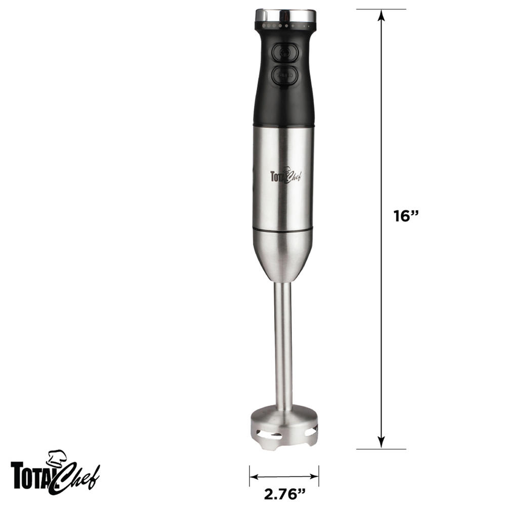 Total Chef Variable Speed Immersion Blender with Turbo Boost, 225 Watts