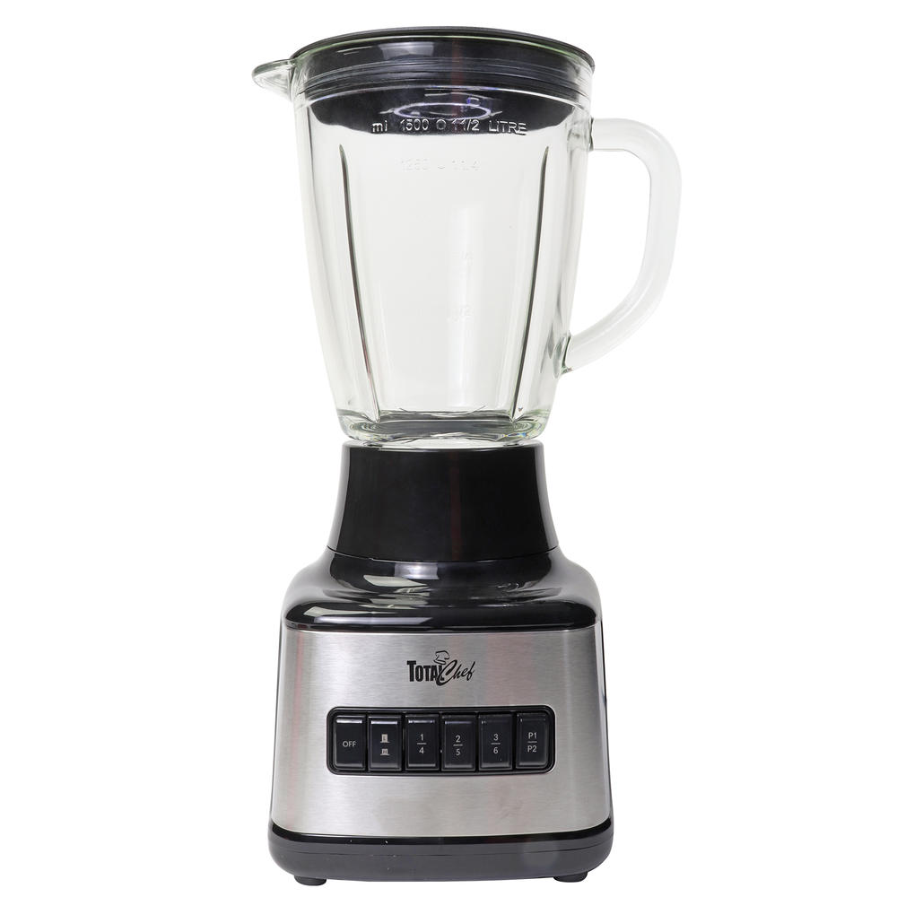 Total Chef 6-Speed Countertop Blender with Glass Jar, 6-cup, 500 Watts